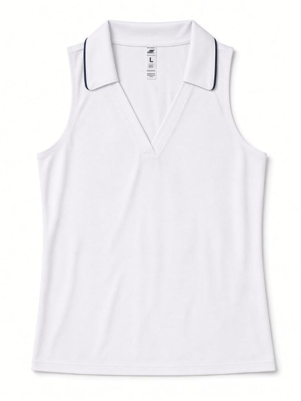 Skechers White Collared Tank Size XL New With Tags